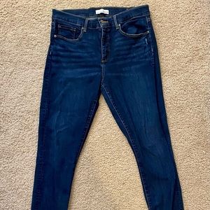 Loft Slim Pockets Modern Skinny Size 12 Blue Jeans